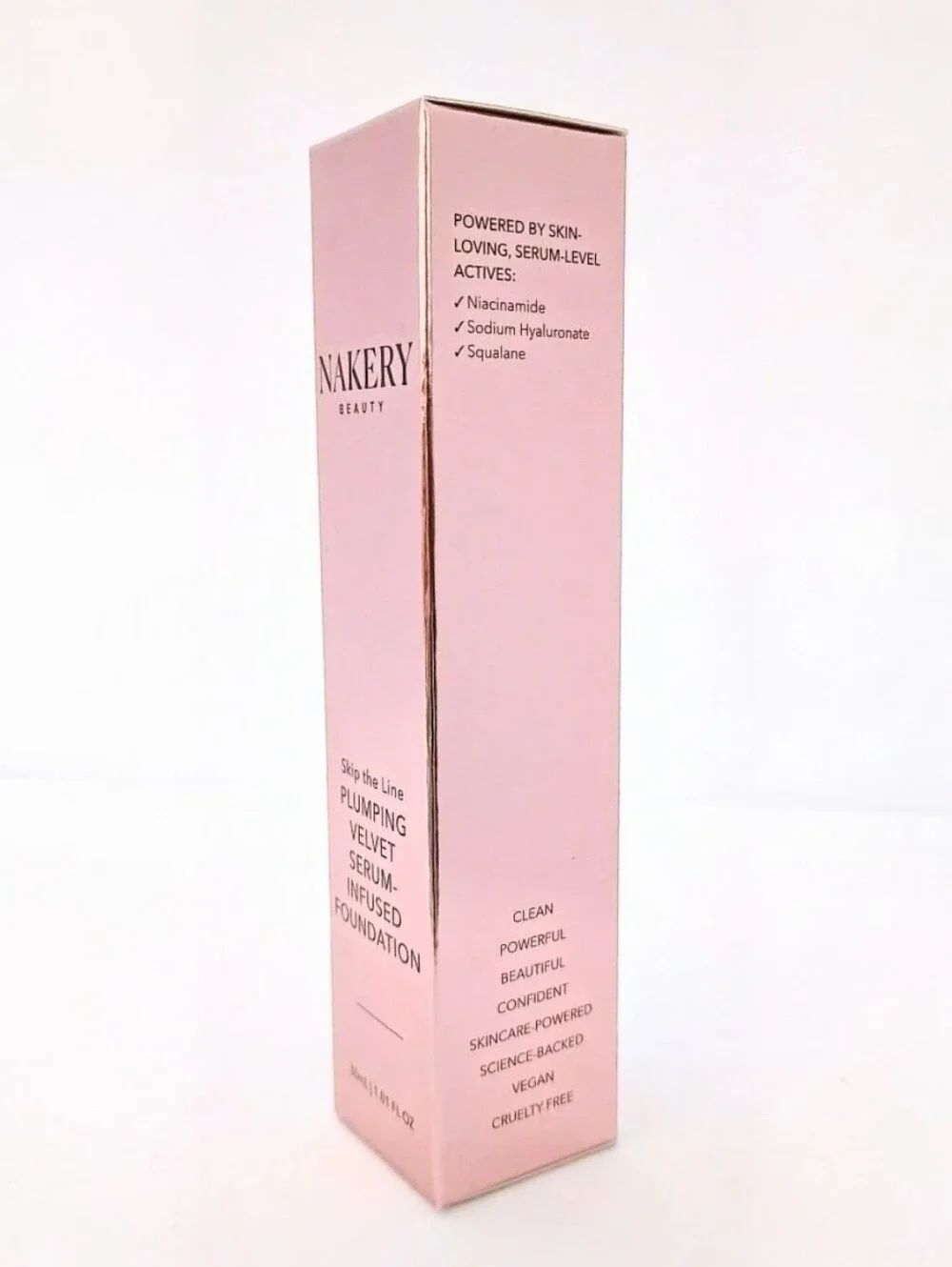 Nakery Beauty Skip The Line Plumping Velvet Serum Foundation Light NIB